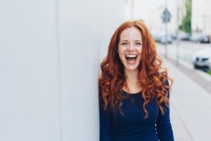 young woman smiling