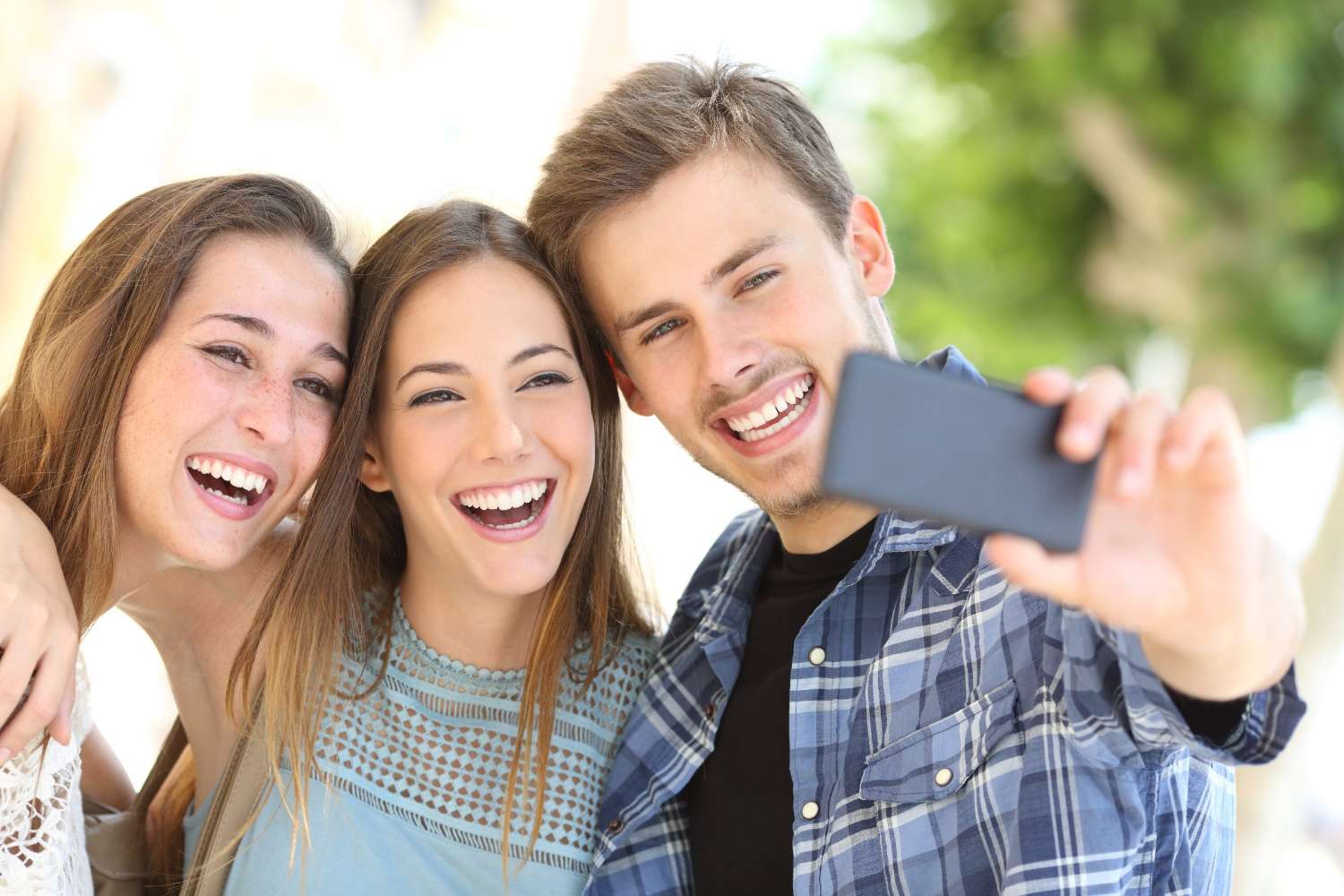 group taking a selfie